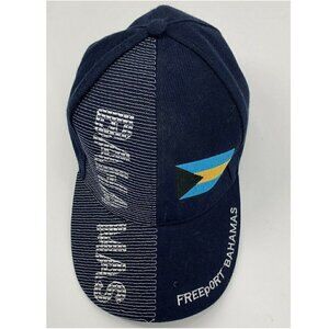 Bahamas FreePort Adjustable Multicolor Blue Yellow Black Hat One Size OS